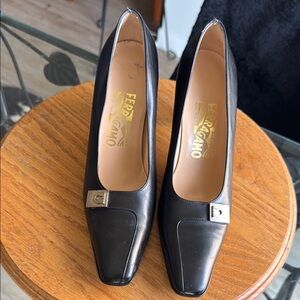Salvatore Ferragamo Black Leather Women's Shoes
